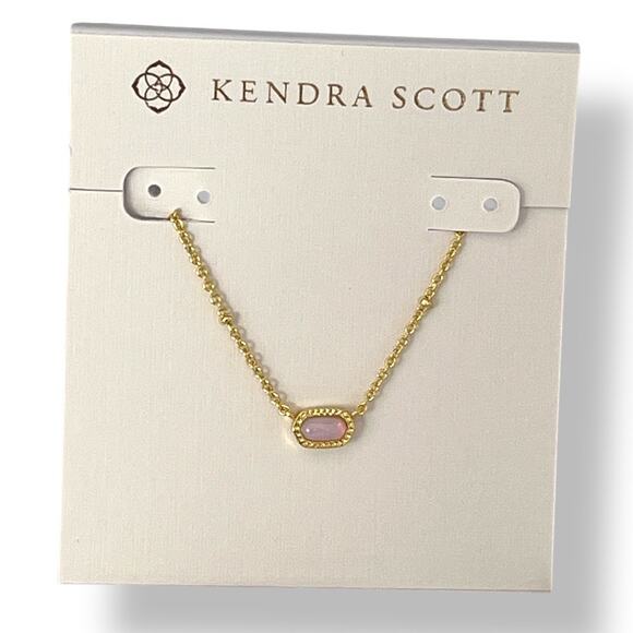 Kendra Scott Mini Elisa Pink Opalite NIB + European Luxury Hand Cream Gift - Picture 3 of 8